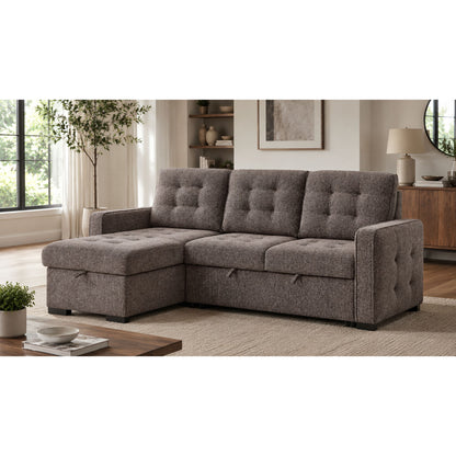 Gustavo - Reversible Sofabed With Storage Chaise