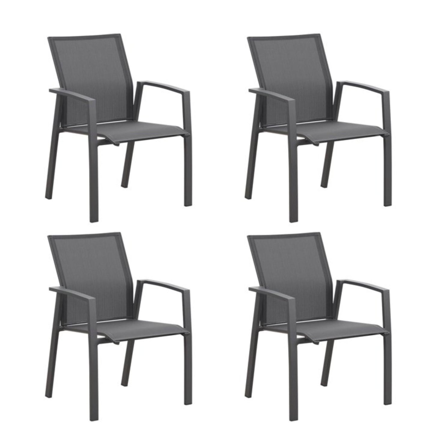 Patio Stackable Dining Chairs (Set of 4)