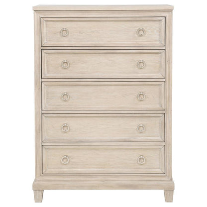 Pembroke - 5-Drawer Chest Of Drawers - Washed Oak
