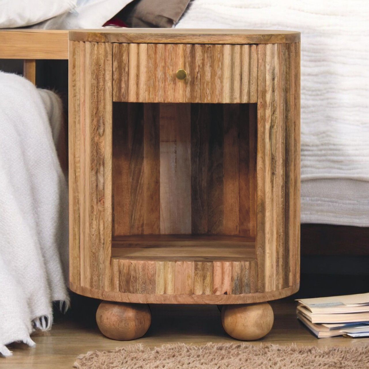 Soba - Ball Drawer Bedside Table