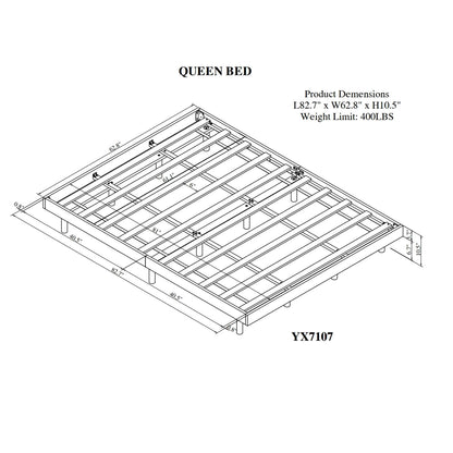 Modern Floating Platform Bed Frame
