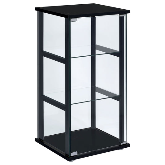 Callie - 3 Shelf Curio Cabinet - Black