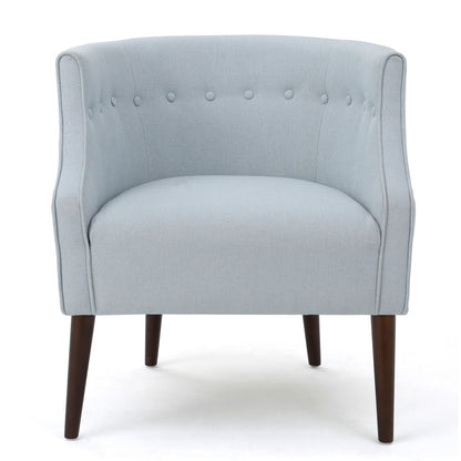 Contemporary Upholstered Club Chair With Button Tufting