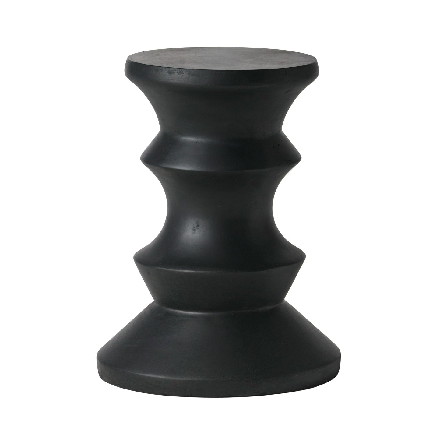 Side Table Modern Concrete Accent Piece - Black