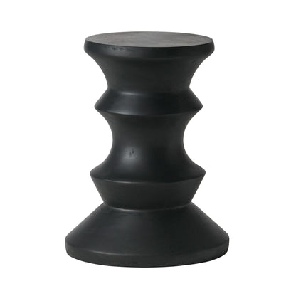 Side Table Modern Concrete Accent Piece - Black