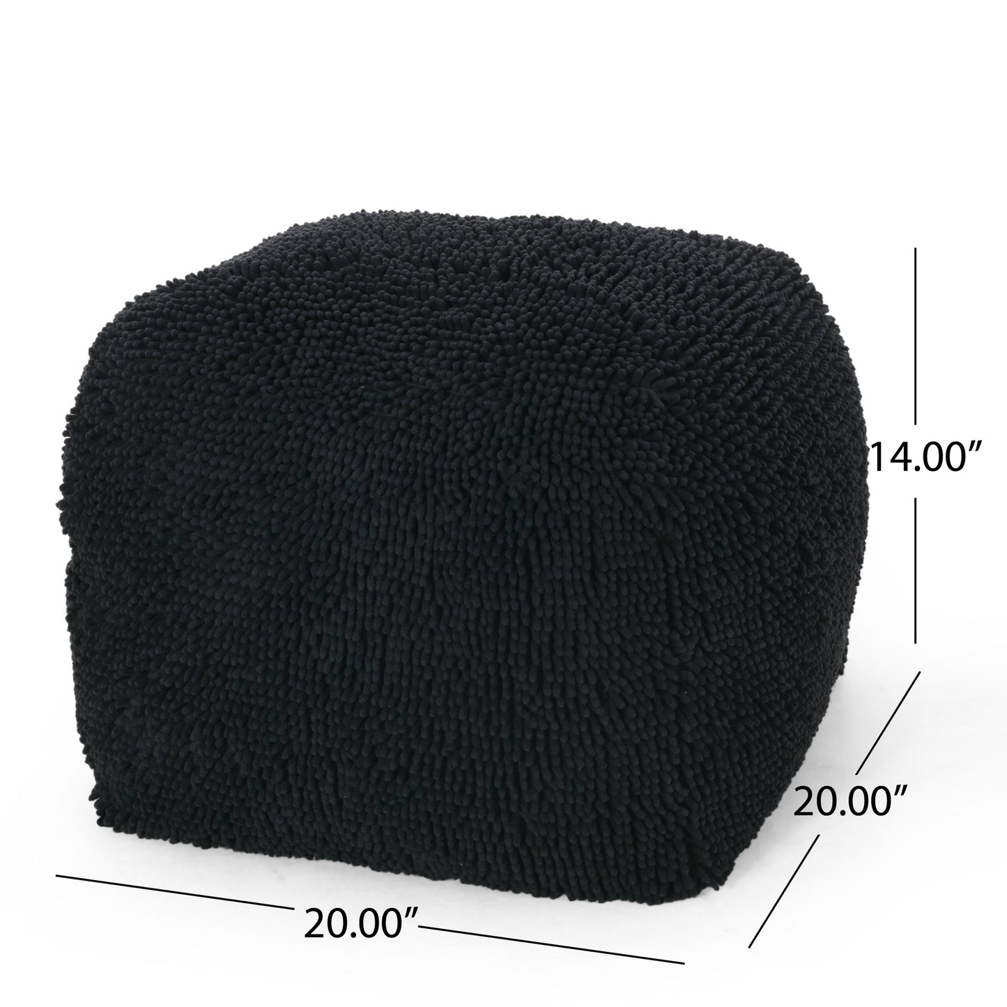 Spongy Microfiber Square Pouf Soft Seating
