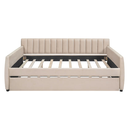 Upholstered Daybed With Slat Support