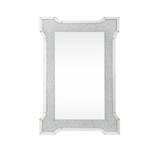 Noralie - 47" X 31" Accent Mirror With Faux Diamonds - Mirrored