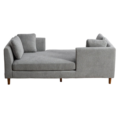 Wide Modern Double Sided Upholstered Chaise Lounge