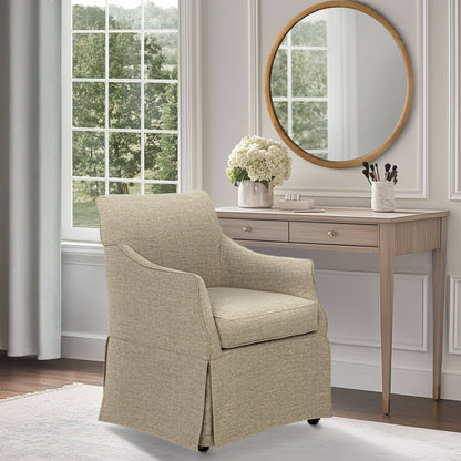 London - Upholstered Skirted Dining Arm Chair