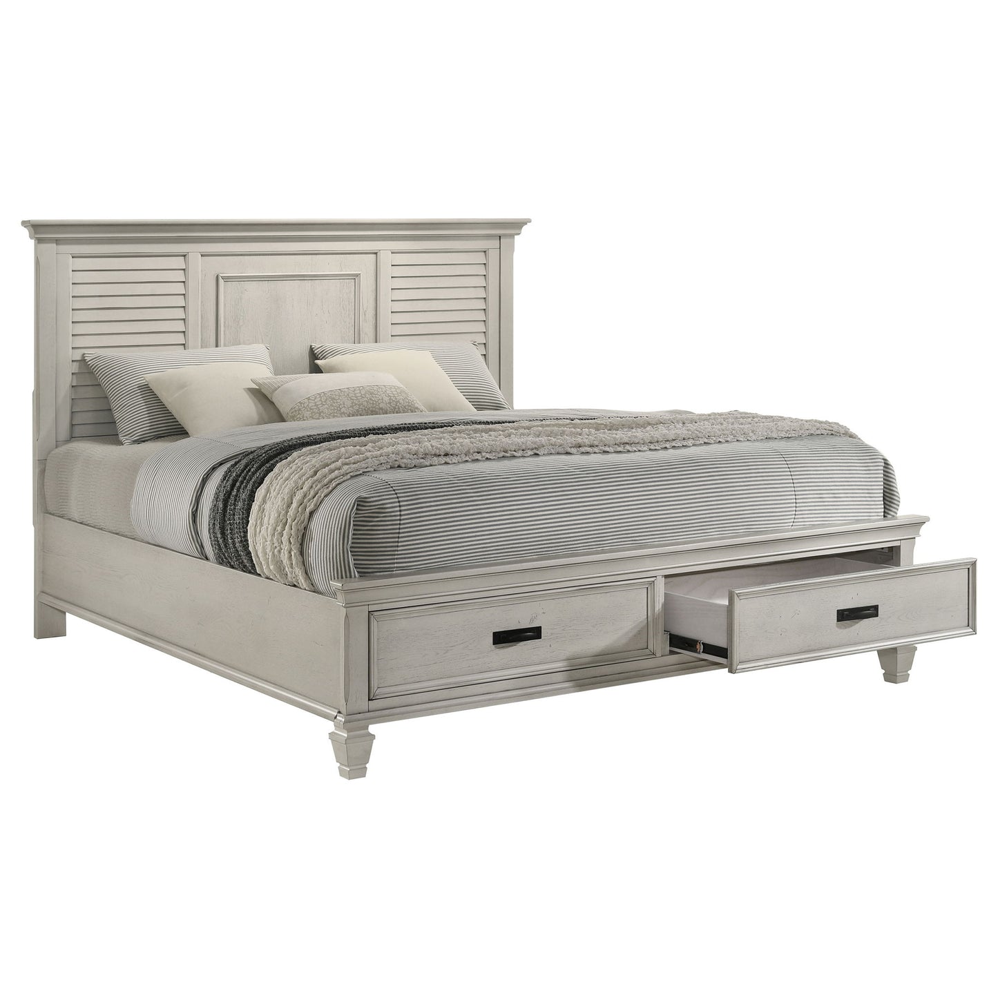 Capistrano - Eastern King Bed With 2 Drawers - White