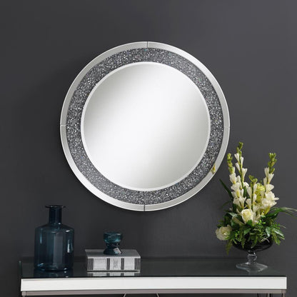 Lixue - Round Wall Mirror LED Lighting - Silver