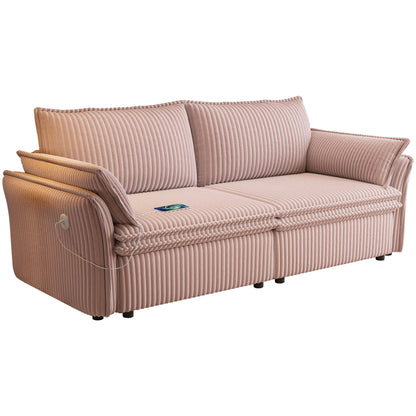 2 In 1 Convertible Sofa Bed, Multi Functional Living Room Furniture