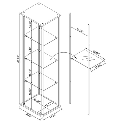 Crestwood - 3 Shelf Curio Cabinet