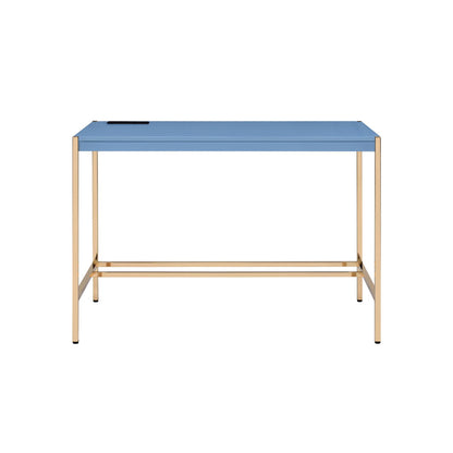 Midriaks - Writing Desk With USB - Gold / Navy Blue