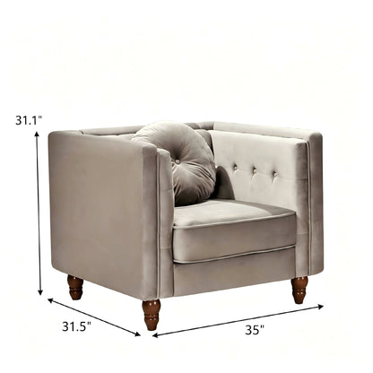 Chesterfield Accent Tufted Square Arm Side Chair