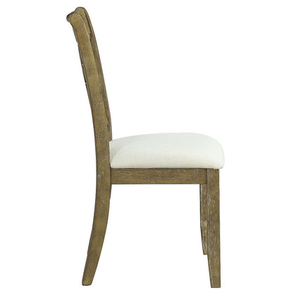 Karsen - Side Chair (Set of 2) - Beige Linen & Rustic Oak