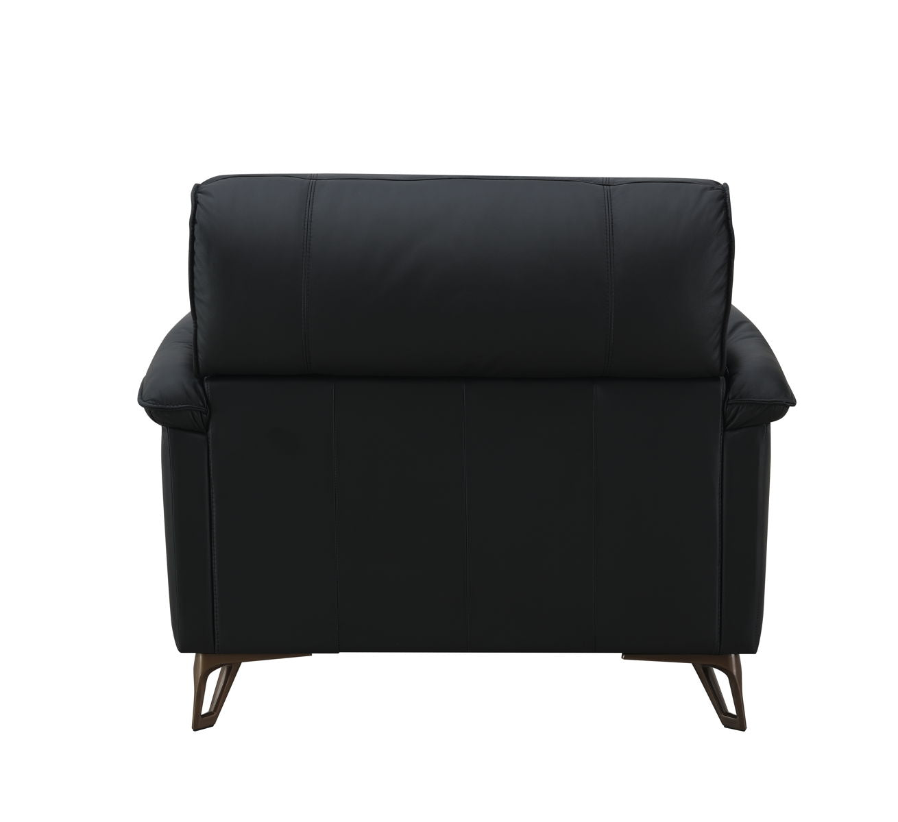 Eilene - Top Grain Leather Chair - Black