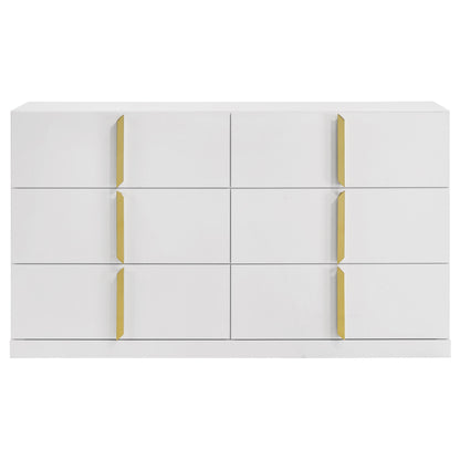 Lauryn - 6 Drawer Dresser Cabinet - Gloss White