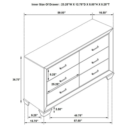 Harrison - 6 Drawer Dresser