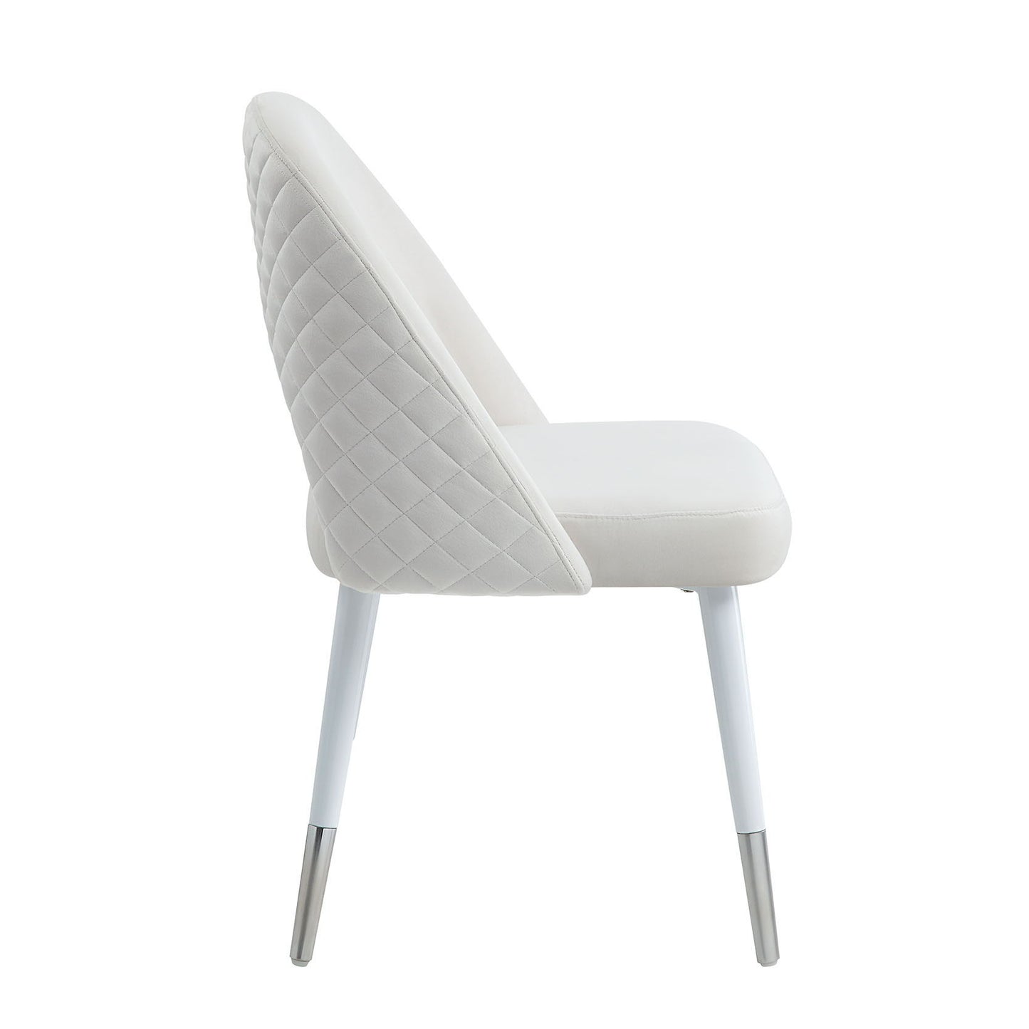 Zemirah - Velvet Gloss Side Chair (Set of 2) - White