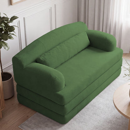 2 Seater Sofa Bed, Compact Foldable Floor Couch