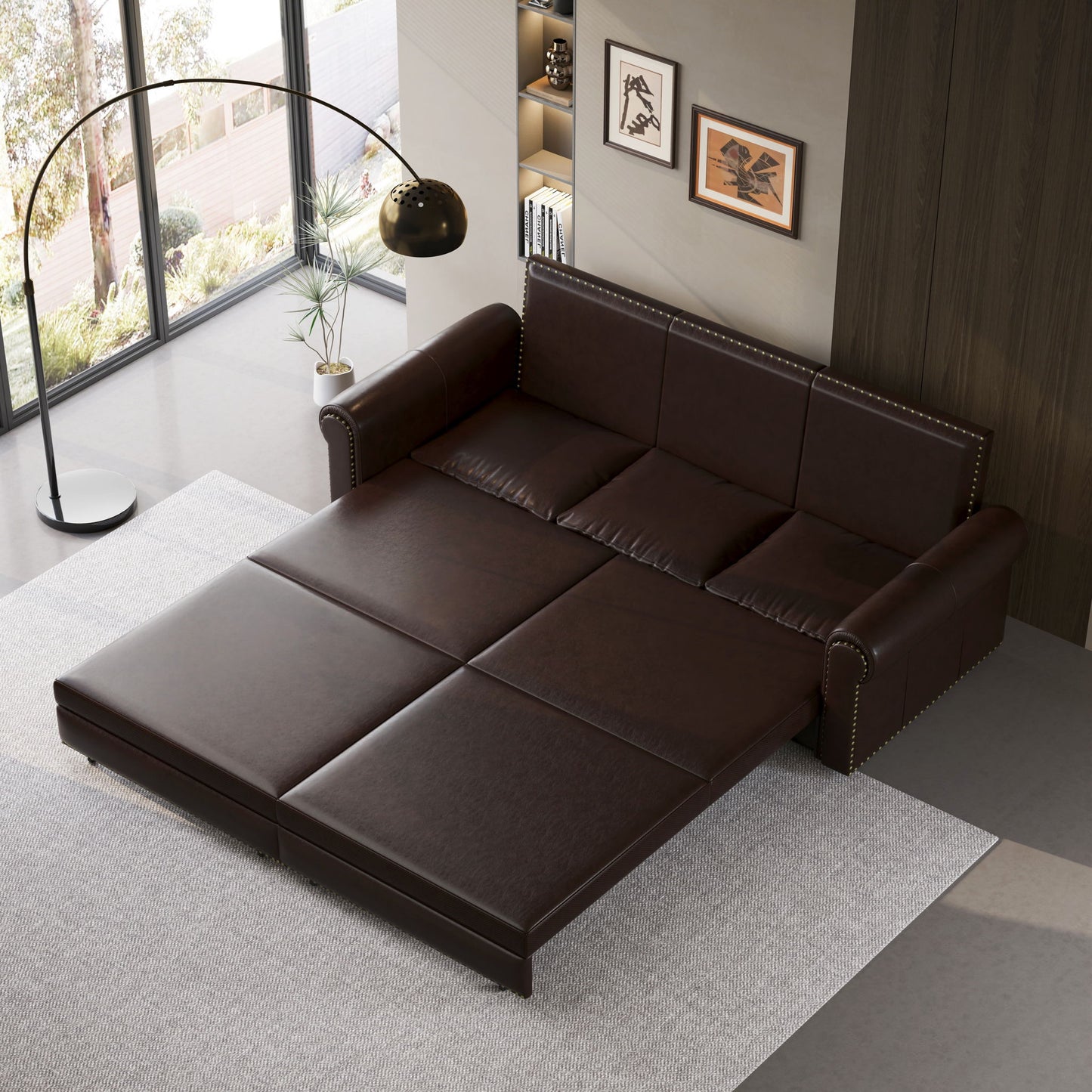 Chesterfield Sofa & Pull Out Bed