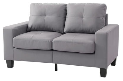 Upholstered Track Arm Loveseat For Cozy Spaces