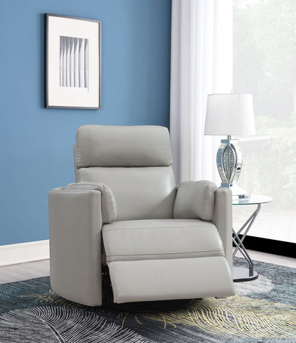 Sagen - Chenille Glider Recliner With Swivel