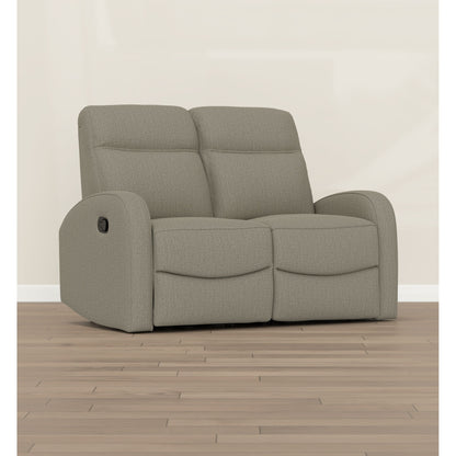 Manual Reclining Loveseat With Dual Seating Support For Living Room