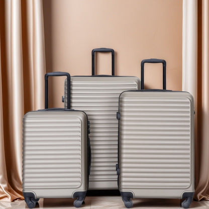 3 Piece Luggage Sets Lightweight Suitcase With Two Hooks, Spinner Wheels, Tsa Lock