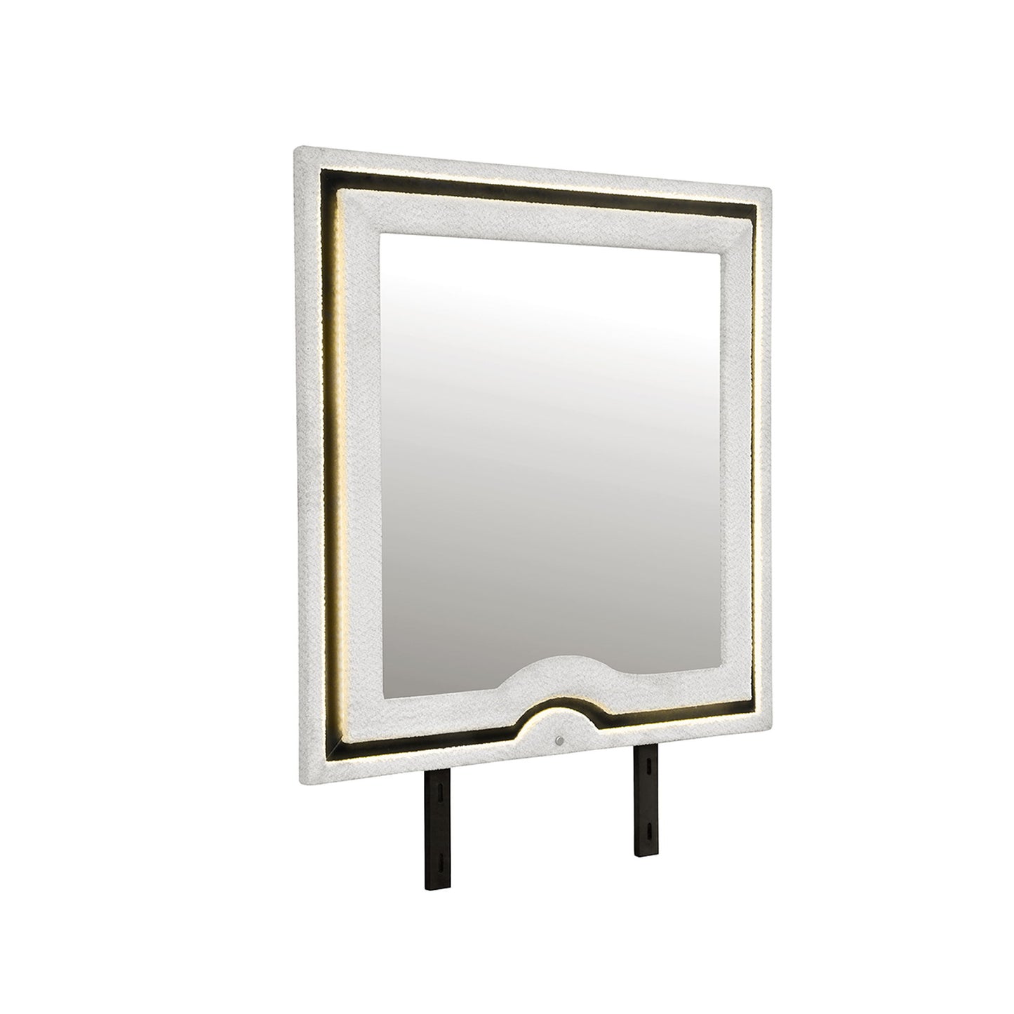 Isaiah - Mirror With Upholstered Frame And LED Lighting