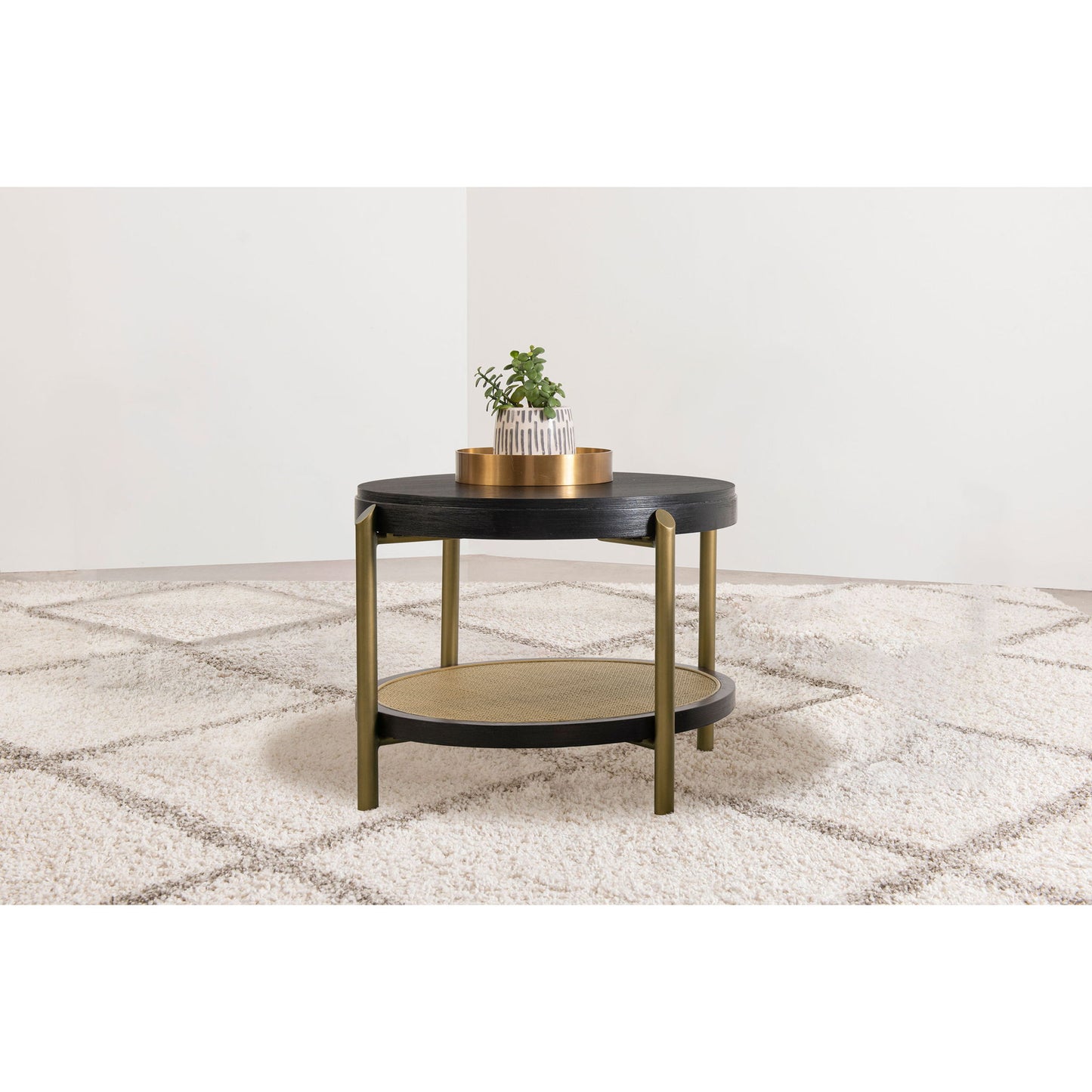 Benson - Round Table With Storage Shelf