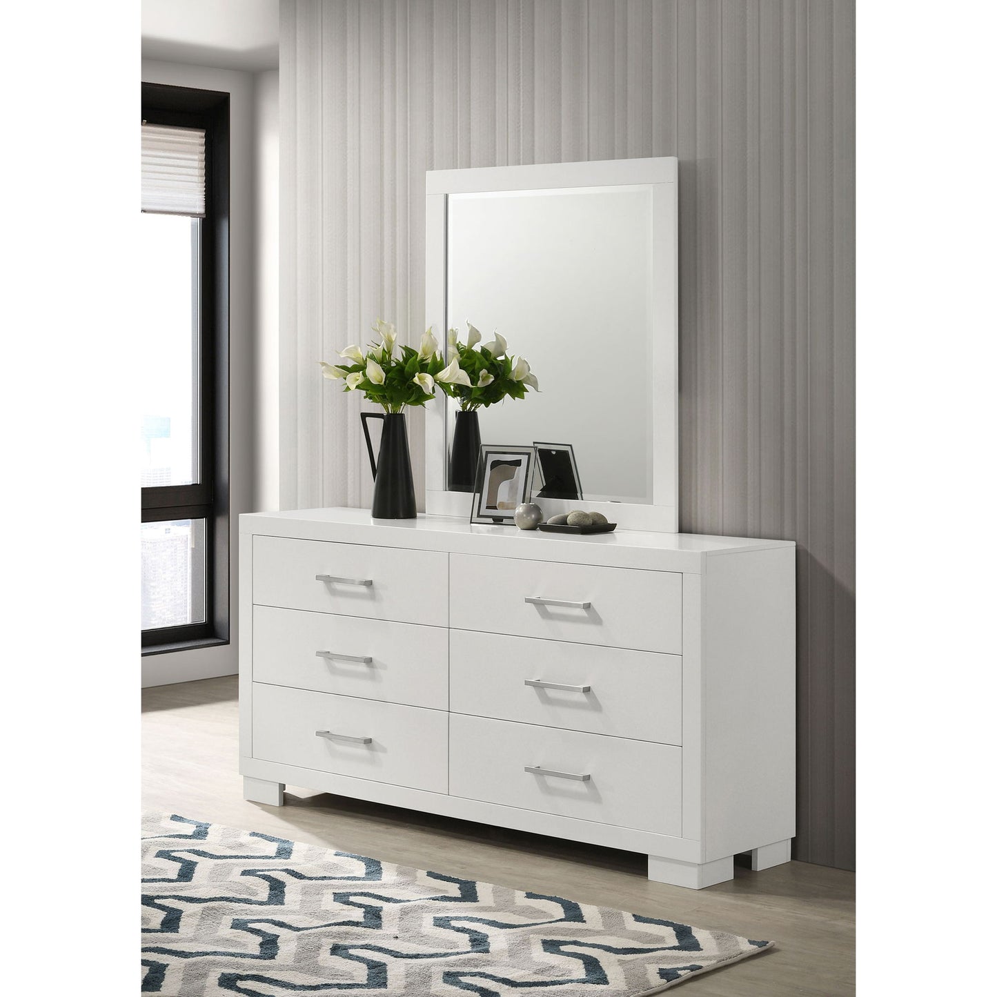 Polk - 6 Drawer Dresser With Mirror