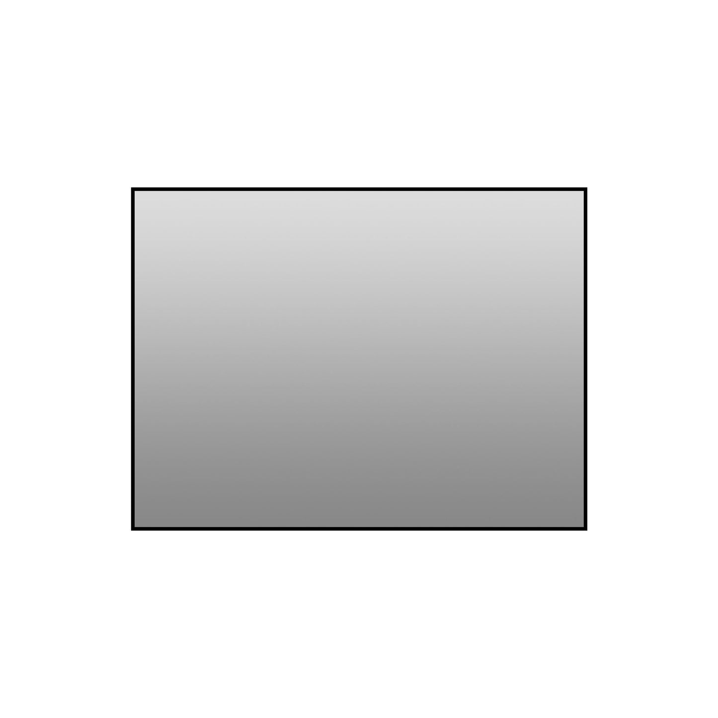 Framed Wall Mirror For Bathroom - Black