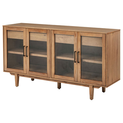 4 Door Sideboard With Dual Drawers - Natural