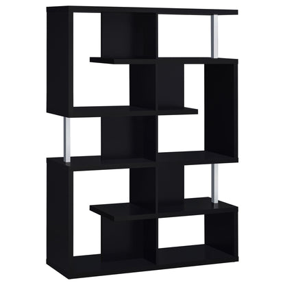 Copper - 5 Shelf Bookshelf Storage Unit - Black