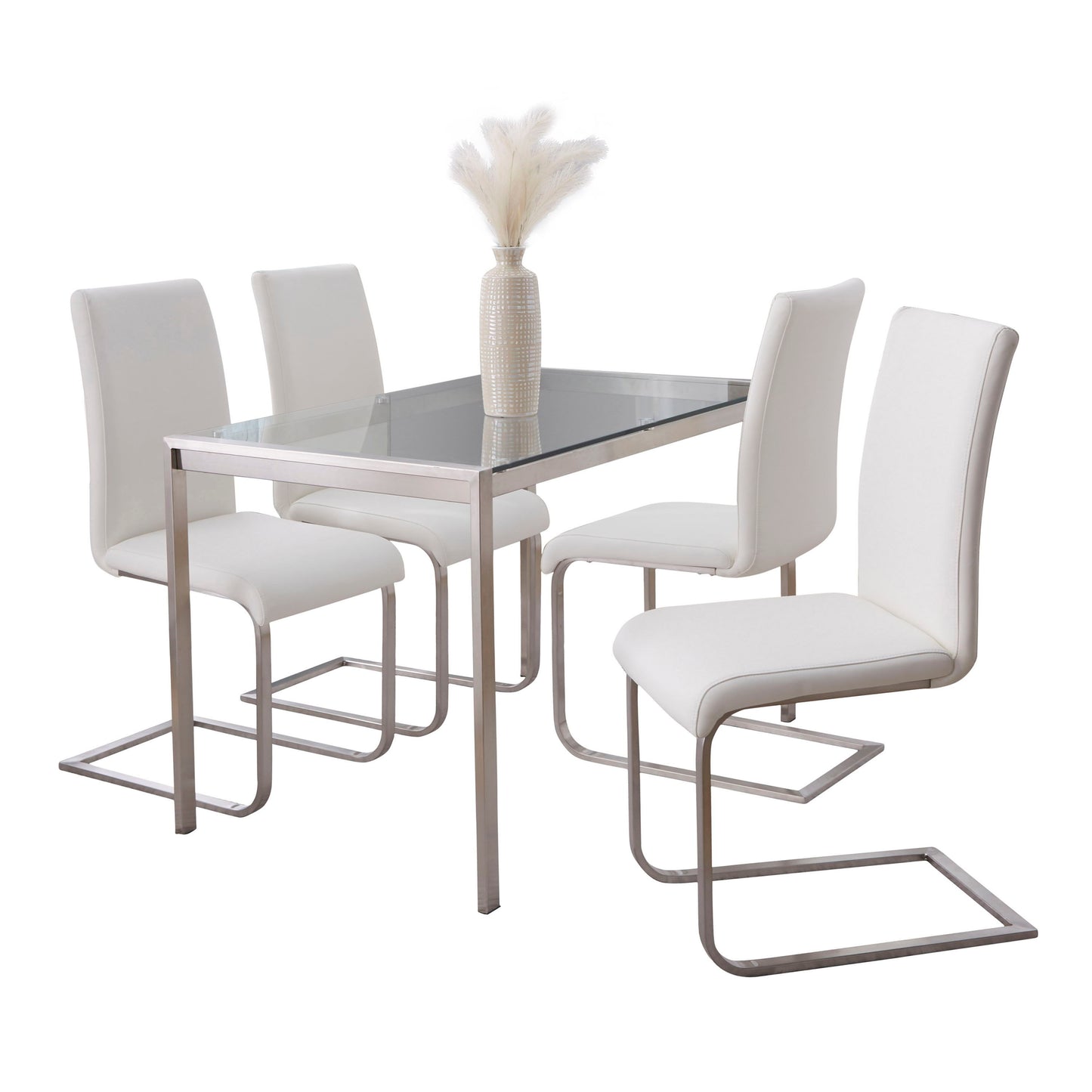 Fuji Foster - Contemporary Dining Set l, Glass 5 Piece