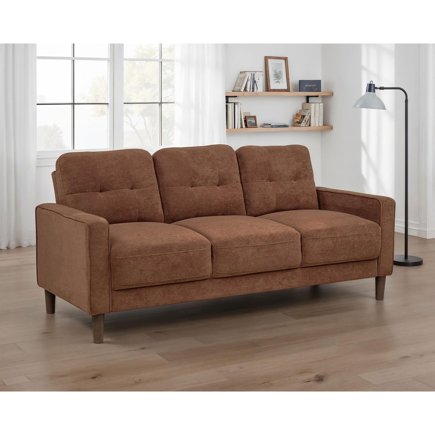 Heather - Track Arm Tufted Sofa - Rust