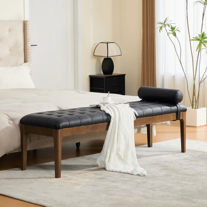 Upholstered End Of Bed Bench With Headrest