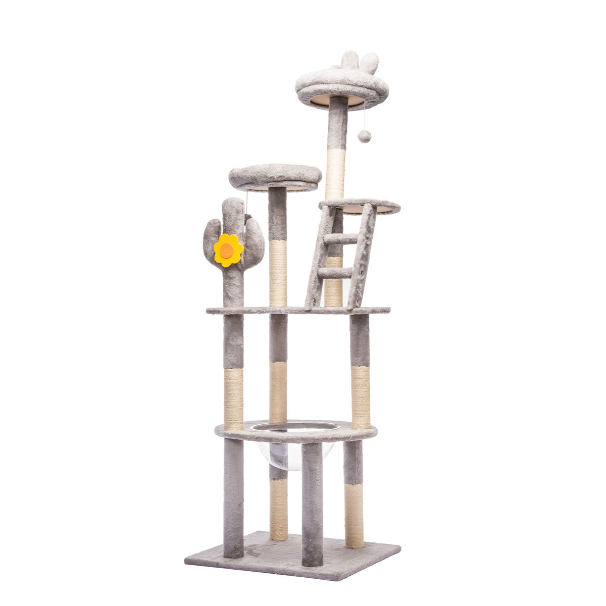 Cactus Cat Tree With Transparent Capsule