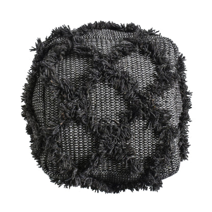 Jumanji - Handcrafted Wool And Cotton Pouf - Brown