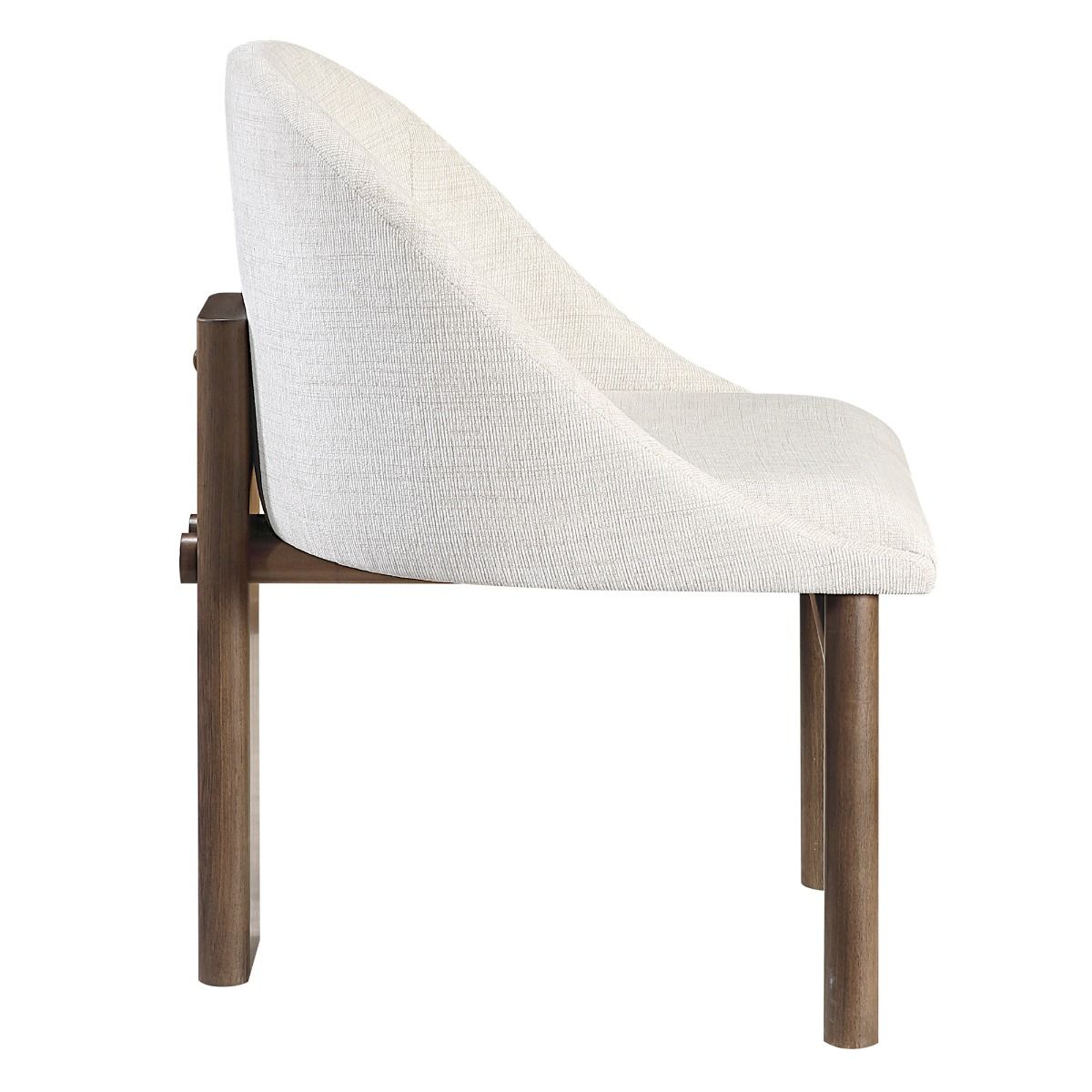 Ouida - Side Chair (Set of 2) - Beige Linen & Brown