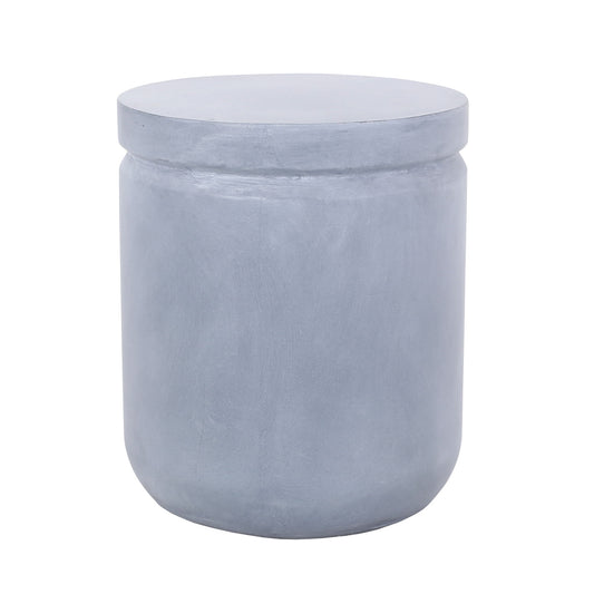 Outdoor Concrete End Table - Light Blue