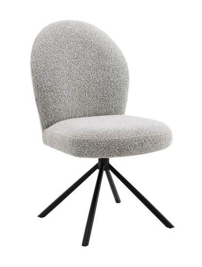 Lawton - Boucle Side Chair With Swivel (Set of 2) - Gray