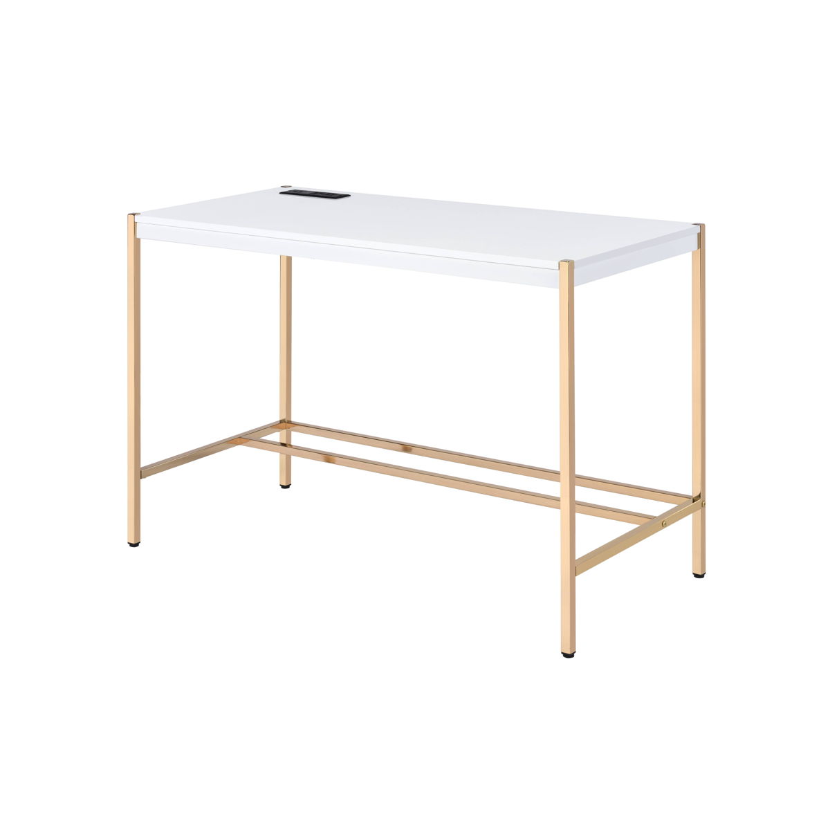 Midriaks - Writing Desk With USB - Golden / White