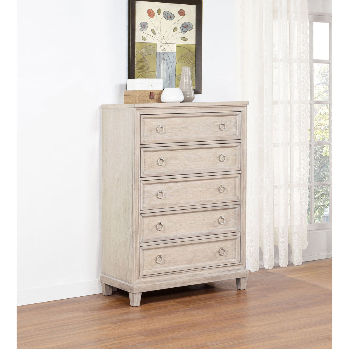 Wedner - 5 Drawer Chest - Oak