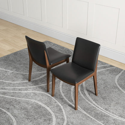 Laura - Mid-Century Modern Solid Wood Dining Chair (Set of 2)