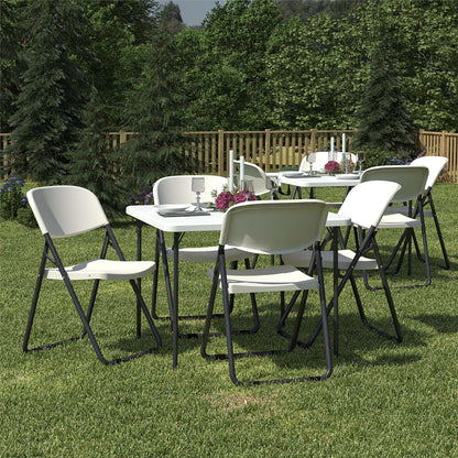 U - Leg Folding Chair - White