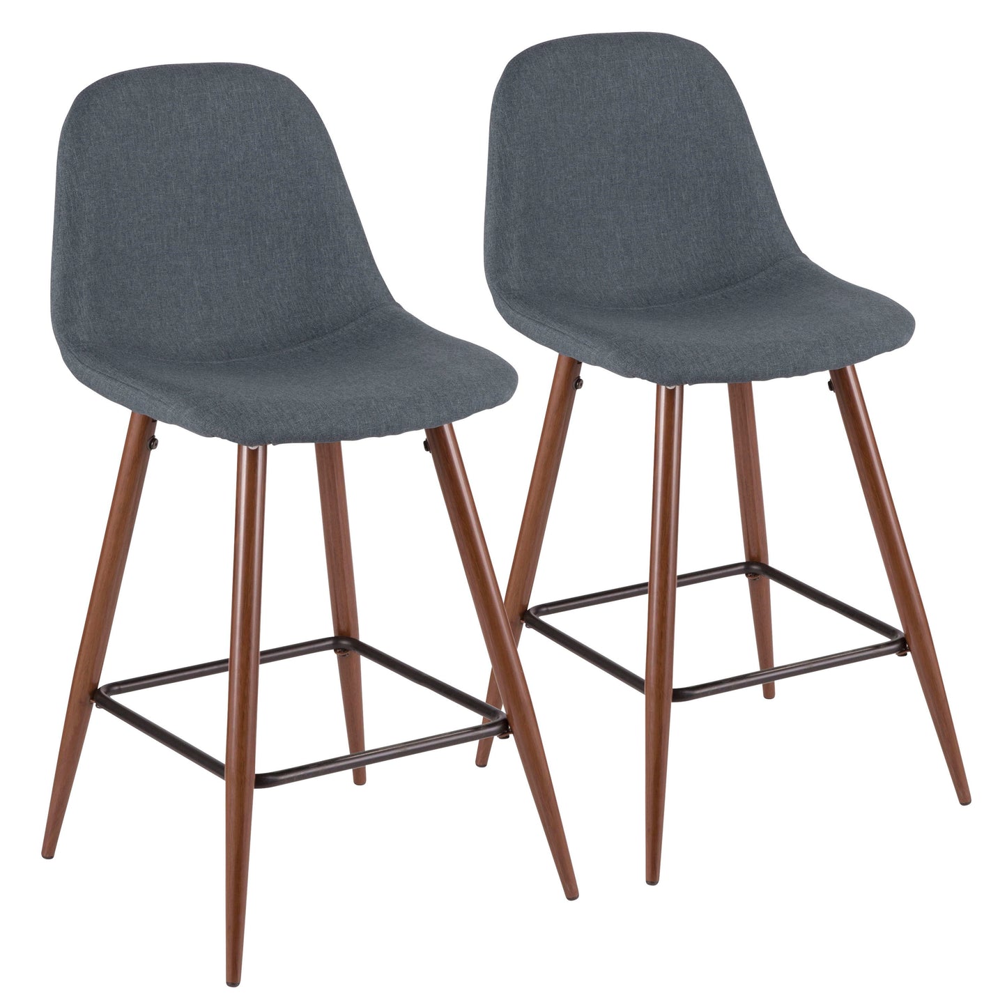 Pebble - Mid Century Modern Counter Stool (Set of 2)